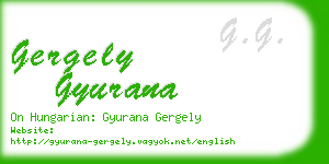 gergely gyurana business card